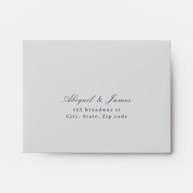 Modern classic abstract floral wedding RSVP Envelope (Front)