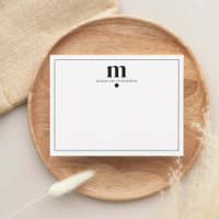 Modern Classic Black Dotted Monogram Typography