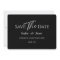 Modern Classic Black Wedding Flat Save The Date