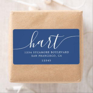 Modern Classic Blue Family Return Address