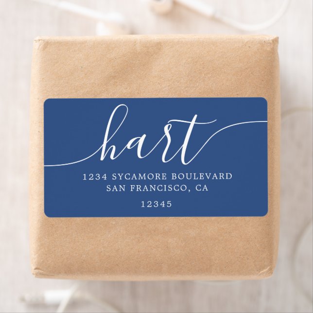 Modern Classic Blue Family Return Address (Insitu)