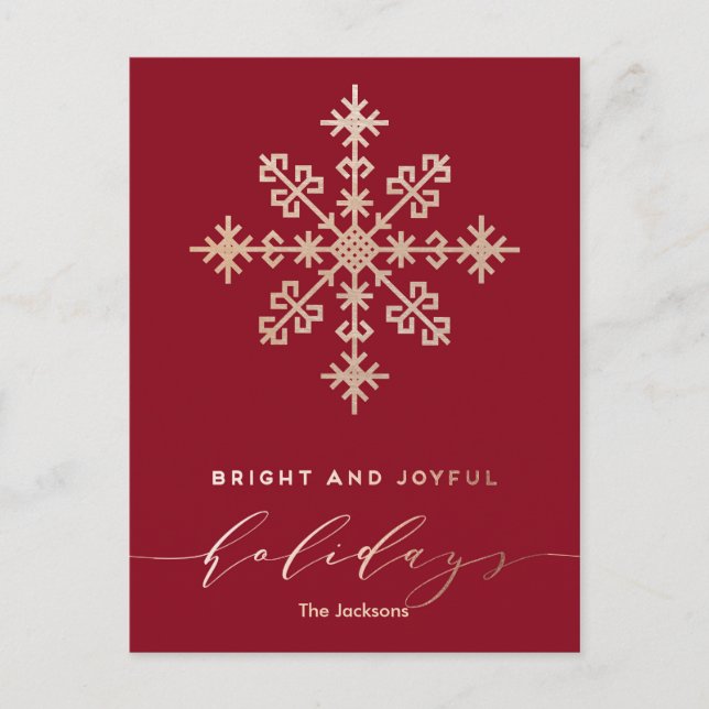 Modern Classic Bright Joyful Red and Gold Holiday (Front)