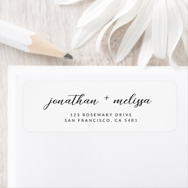 Modern Classic Calligraphy Script Wedding Address (Insitu)