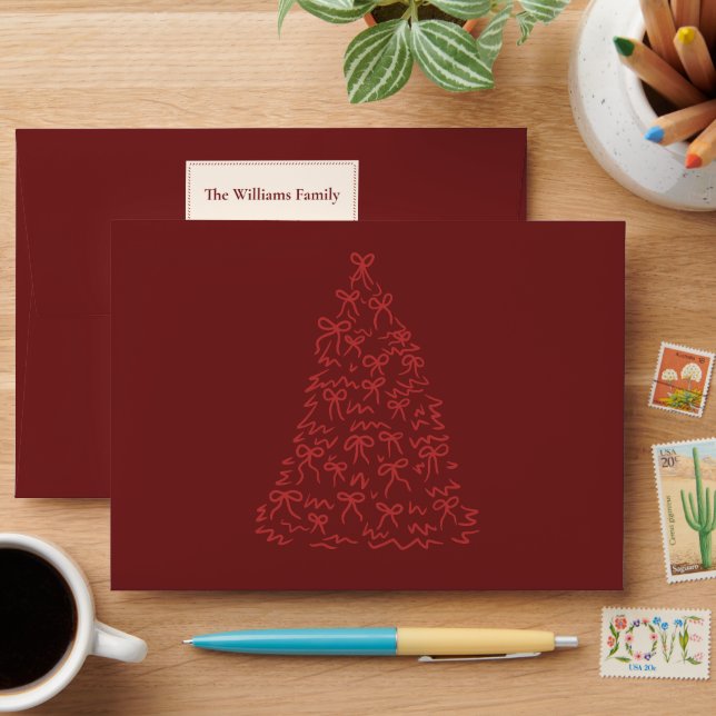 Modern Classic Christmas Elegant Envelope (Desk)
