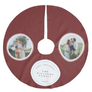 Modern Classic Christmas Photo Elegant  Brushed Polyester Tree Skirt
