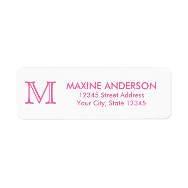Modern Classic Elegant Dusty Hot Pink Monogram (Front)