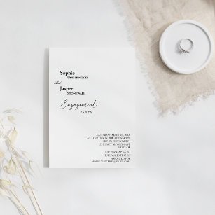 Modern Classic Engagement Party Invitation