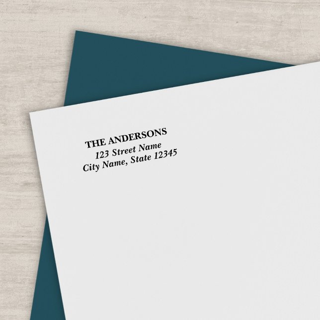 Modern Classic Family Name Home Address Self-inking Stamp (Creator Uploaded)