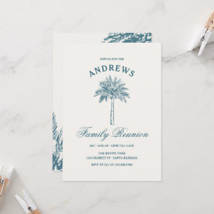 Modern Classic Family Reunion Palm Tree Invitation
