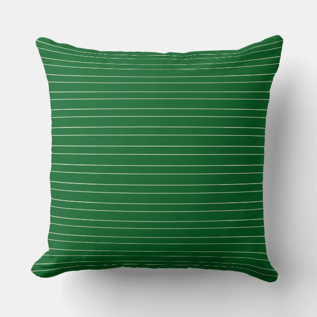 Modern Classic Green Cabana Stripes Cushion (Front)