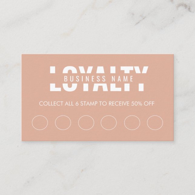 Modern Classic Light Pink Script Loyalty Card (Front)