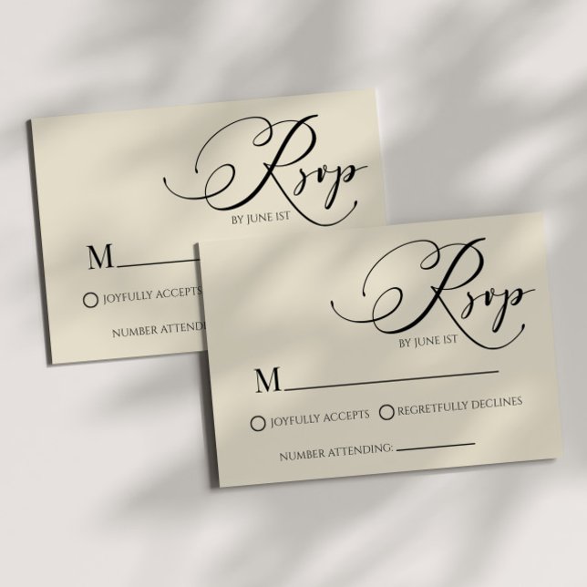 Modern Classic Minimal Simple Wedding RSVP Card (Creator Uploaded)