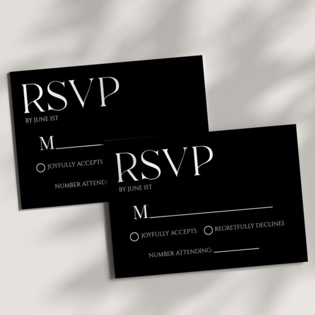 Modern Classic Minimal Simple Wedding RSVP Card (Creator Uploaded)