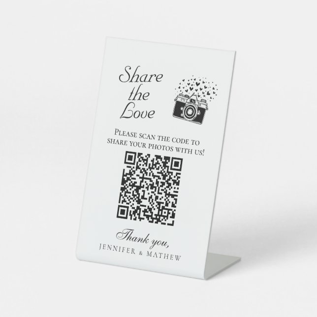 Modern Classic Minimalist Typography Pedestal Sign (Front)