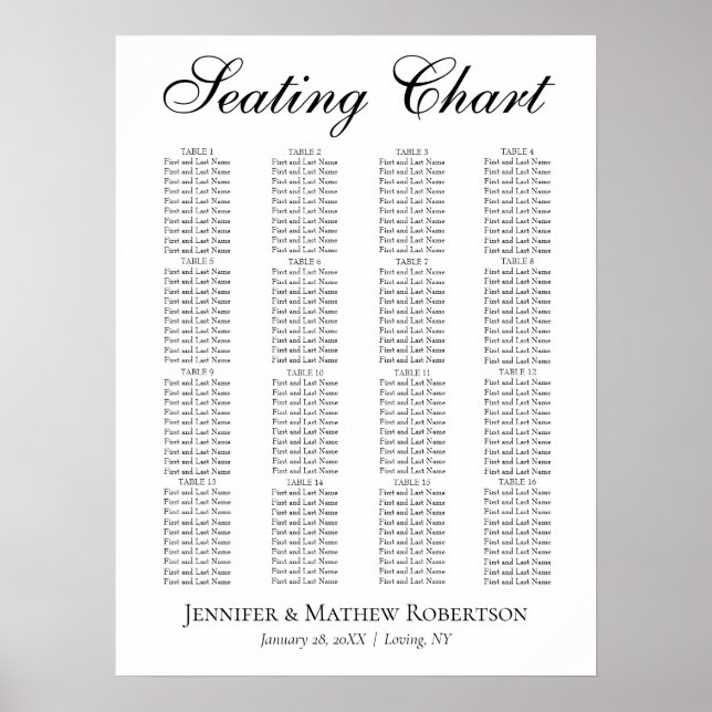 Modern Classic Minimalist Wedding Poster (Front)