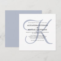 Modern Classic Monogram | Dusty Blue Wedding