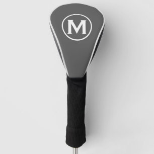 Modern Classic Monogram Gray Golf Head Cover