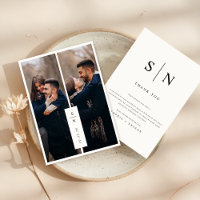 Modern Classic Monogram Photo Wedding