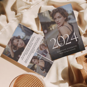 Modern Classic Photo Collage Graduation Announcement