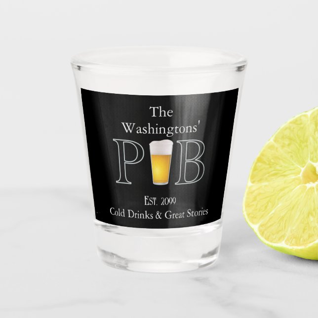 Modern Classic Pub Drinking Glasses Shot Glass (Front)