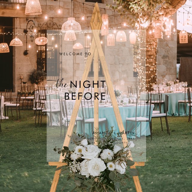 Modern & Classic Rehearsal Dinner Wedding Acrylic Sign (Creator Uploaded)