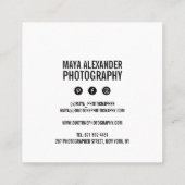 Modern classic sepia photography photo filter square business card (Back)