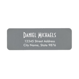 Modern -Classic Silver- Return Address Labels