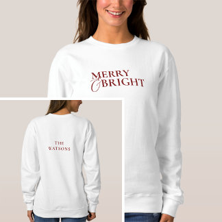 Modern Classic Simply Typography Family Christmas Sweatshirt