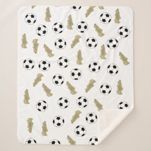 Modern Classic Soccer Cleats Ball Football Sherpa Blanket