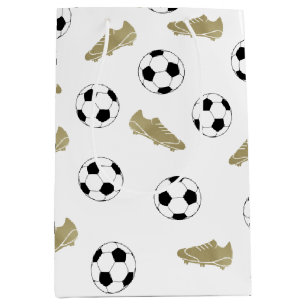 Modern Classic Soccer Cleats Ball Medium Gift Bag