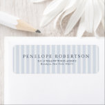 Modern Classic Stripes Dusty Blue Vintage Wedding<br><div class="desc">This dusty blue striped return address label features soft slate vertical stripes with a clean minimalist layout and refined typography. The classic striped pattern adds timeless elegance while maintaining a simple and formal look, making it perfect for traditional wedding invitations, garden ceremonies, outdoor celebrations, or vintage-inspired wedding suites. Designed to...</div>