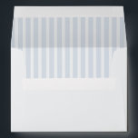 Modern Classic Stripes Dusty Blue Vintage Wedding Envelope<br><div class="desc">This dusty blue striped envelope liner adds a refined and elegant finishing touch to your wedding invitation suite. Featuring soft slate blue vertical stripes, the design brings a timeless classic look while maintaining a clean minimalist style. The subtle stripe pattern creates a sophisticated presentation the moment guests open the envelope....</div>