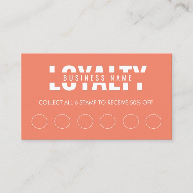 Modern Classic Terracotta Script Loyalty Card (Front)