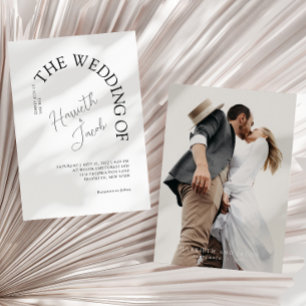 Modern Classic the Arch Photo Wedding Invitation