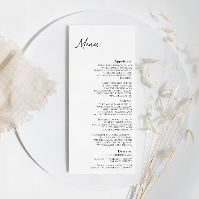 Modern Classic Wedding Flat Menu (Creator Uploaded)