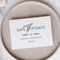 Modern Classic Wedding Flat Save The Date