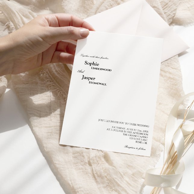 Modern Classic Wedding Invitation (Creator Uploaded)