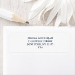 Modern Classic Wedding Return Address<br><div class="desc">A modern classic wedding return address label that brings a refined, timeless touch to envelopes, offering a smooth impression that feels intentional and beautifully understated. Its balanced layout supports both contemporary and traditional aesthetics, making it a thoughtful addition to wedding stationery, invitation suites, thank‑you cards, and everyday correspondence. The personalized...</div>