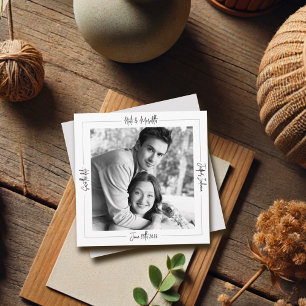 Modern Classy Black & White Photo Save The Date