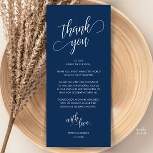 Modern Classy Dinner Place Setting Thank You Card