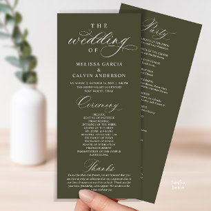 Modern Classy Elegant Wedding Ceremony Programme