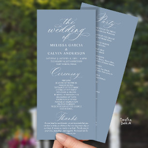 Modern Classy Elegant Wedding Ceremony Programme