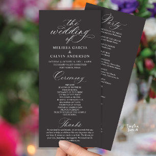 Modern Classy Elegant Wedding Ceremony Programme