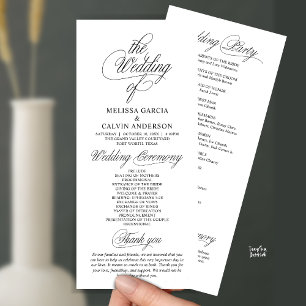 Modern Classy Elegant Wedding Ceremony Programme