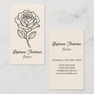 Modern Classy Floral Pattern Florist Business Card