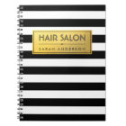 Modern Classy Gold Label and Black White Stripes