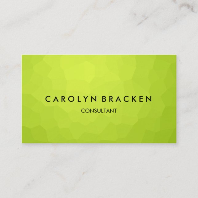 Modern Classy Green ElegantBusiness Card (Front)