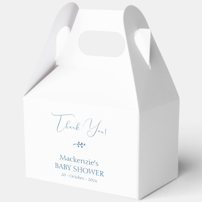 Modern Classy Minimalist Baby Shower Favour Box (Front)