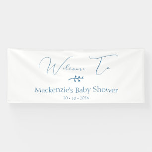 Modern Classy Minimalist Baby Shower Horizontal Banner