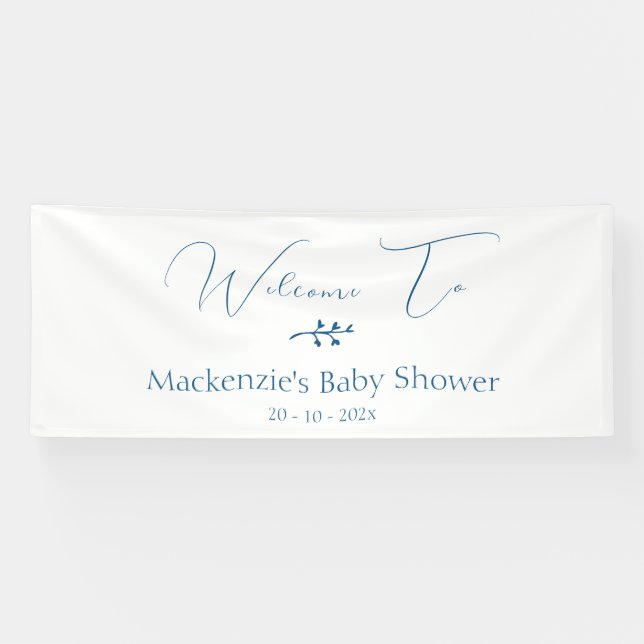 Modern Classy Minimalist Baby Shower Horizontal Banner (Horizontal)